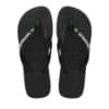 Havaianas Brazil Logo klipklapper til dame i sort med brasilianske detaljer og tå-rem samtidig med at de er vandtætte!