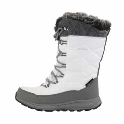 Network støvle til dame i hvid med waterproof teknologi og varm foring samt snørebånd og lynlås