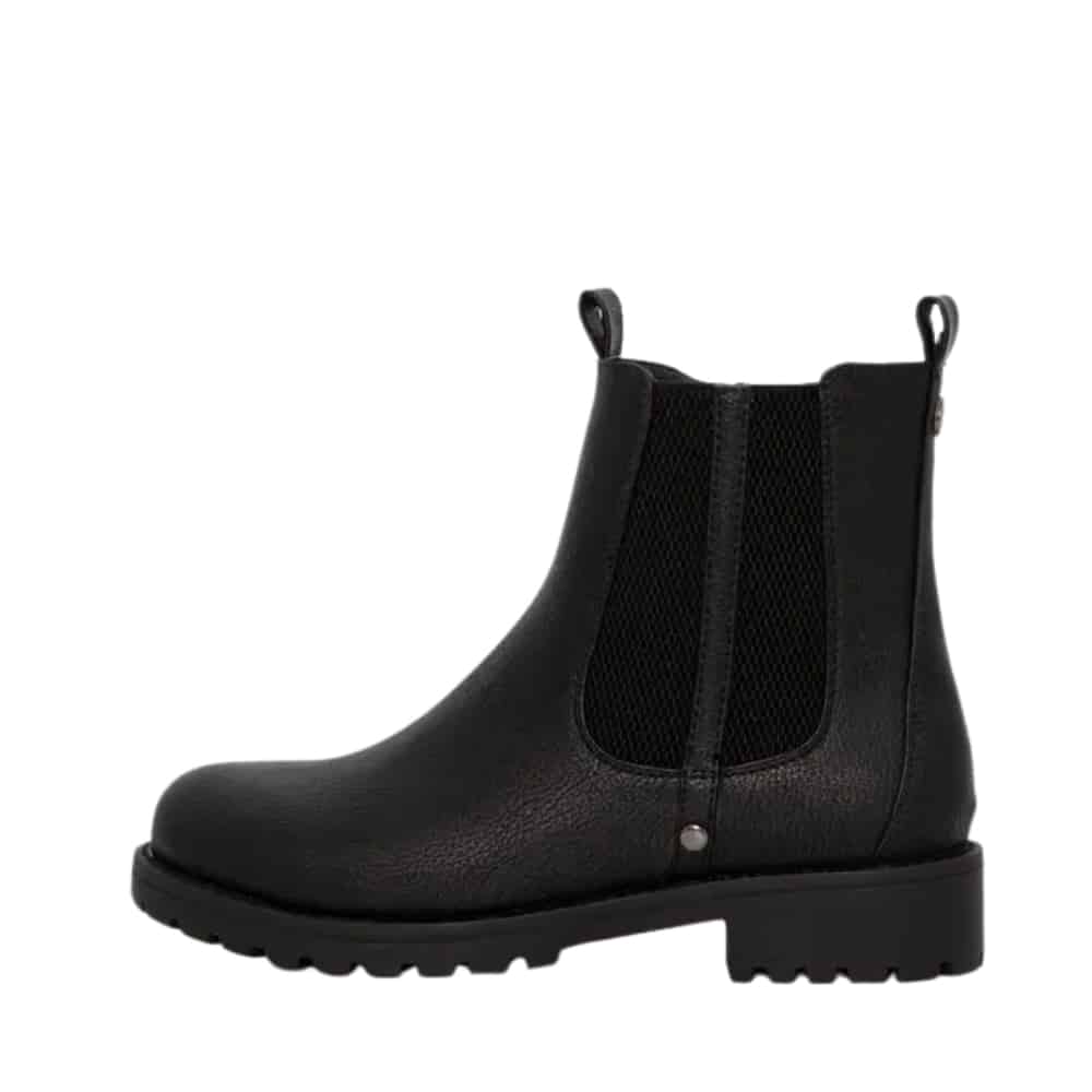 Duffy Placenza Tre støvle til dame i sort med varm foring og chunky ydersål samt funktionel lynlås