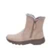 Duffy Ferla Tre vinterstøvle til dame i beige med lynlås og varm foring samt chunky sål
